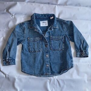 Zara Blue Jean Jacket Classic Denim Style